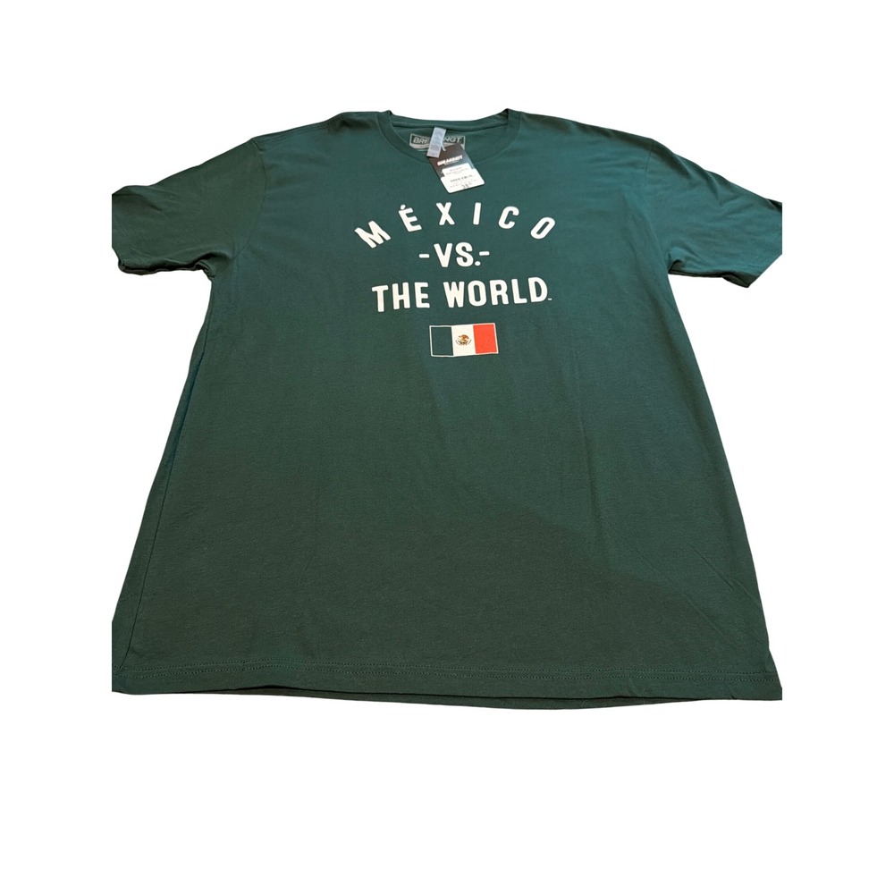 BreakingT Mexico vs The World Graphic T-Shirt Green Mens XL NWT